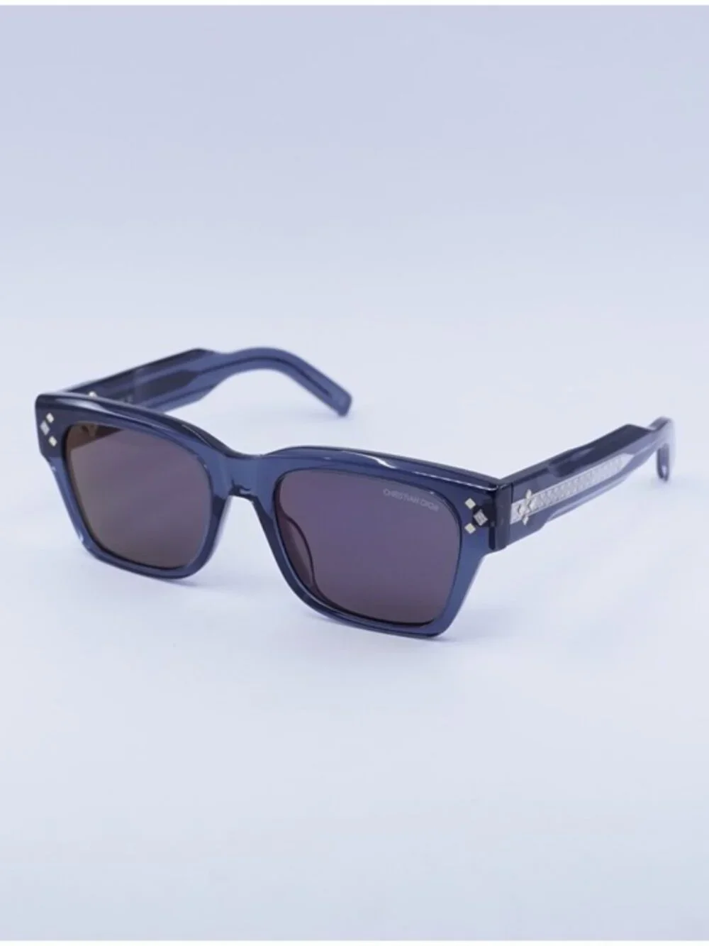 Dior CD DIAMOND S2 30G7 Sunglasses Blue Square Frame, Purple Mirrored Lenses